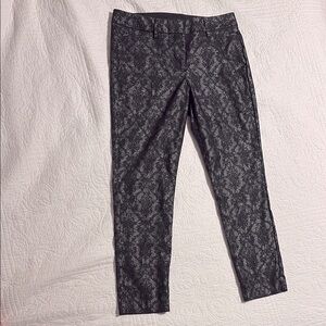Shimmer Patterned Ankle Trousers